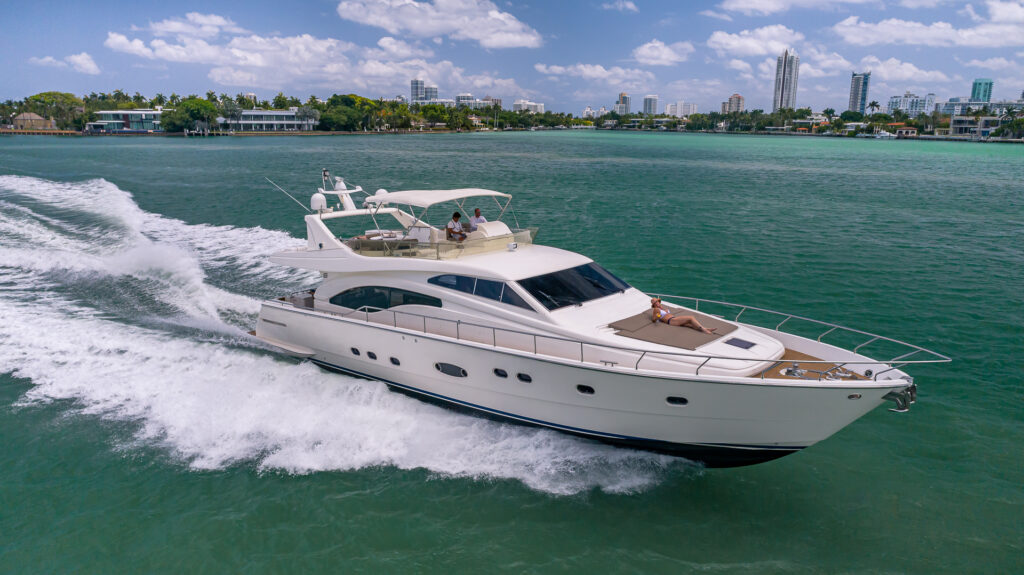 70' Ferretti Yacht Miami Beach Luxury Yacht Charters
